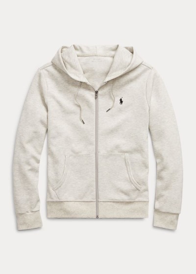 Sudaderas Con Capucha Polo Ralph Lauren Hombre Grises Claro - Double-Knit Full-Zip - FKQZL6571